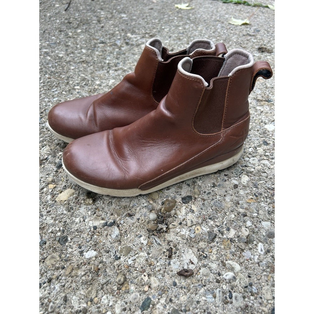 Kuru Luna Boots Womens 8.5 Brown Leather Chelsea Ankle Comfort Orthotic